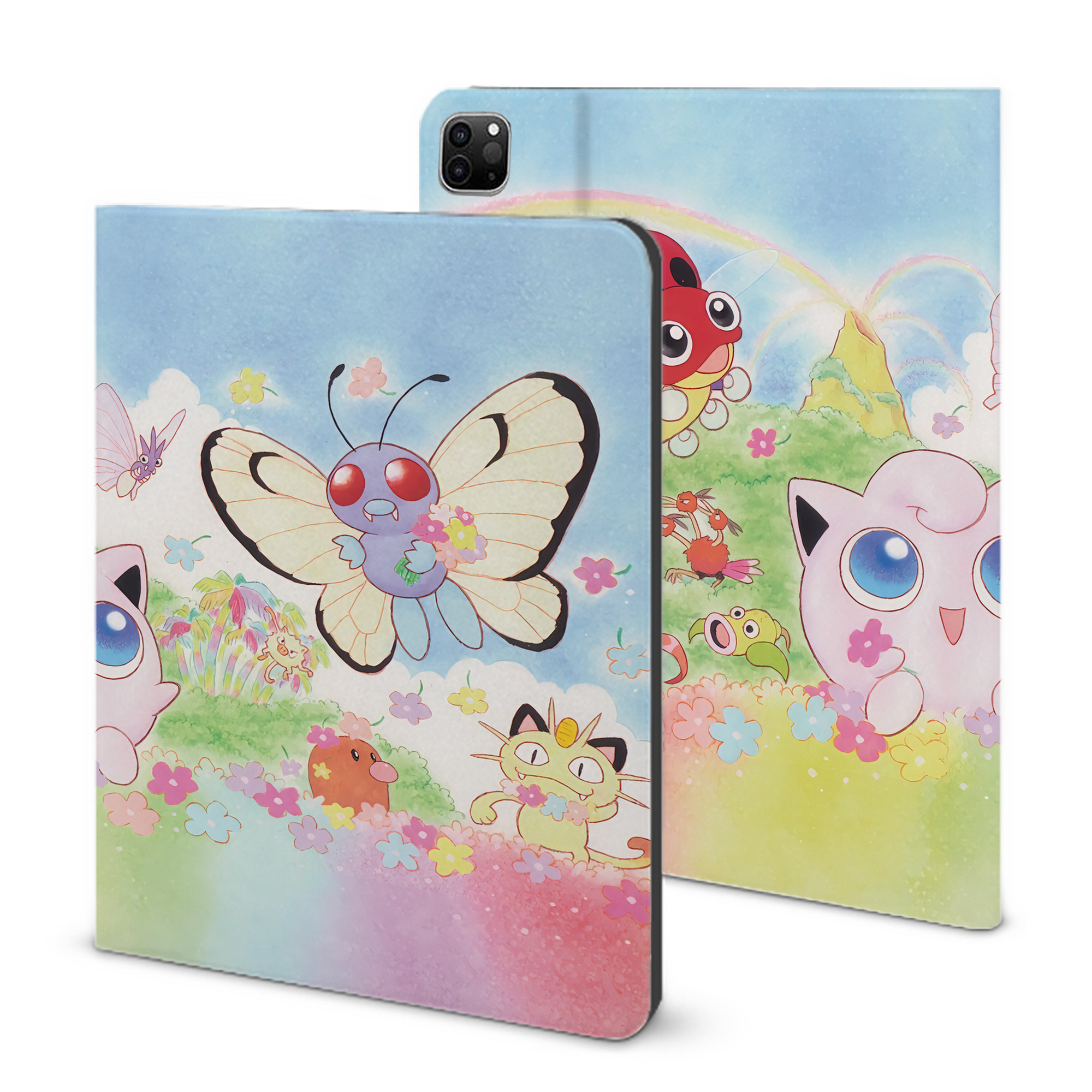 （画像用） ポケットモンスター Pokémon IPad ケース ブック型 PUレザー TPU 耐衝撃 軽量 薄型 ペン収納なし 全面保護 IPad 各モデル対応